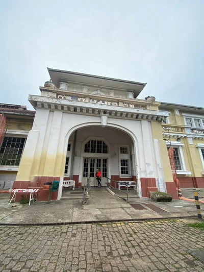 Prédio da ETA Moinhos de Vento do DMAE durante a revitalização — foto 5 de 20