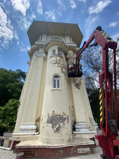 Prédio da ETA Moinhos de Vento do DMAE durante a revitalização — foto 10 de 20